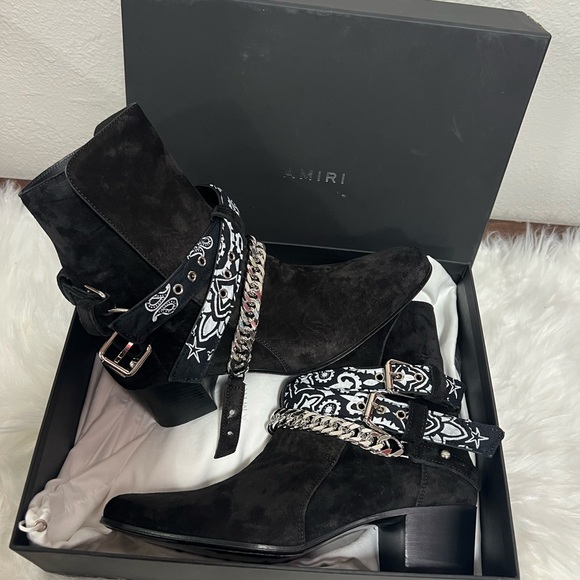 🌸 🔥💫AMIRI Bandana Buckle Boots - Picture 13 of 16